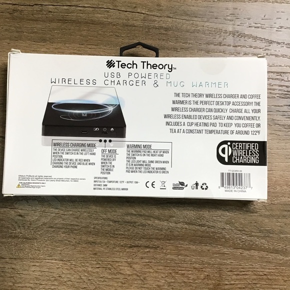 New Aduro Tech Theory USB Powered Wireless Charger & Mug Warmer Desk O… - Picture 3 of 3